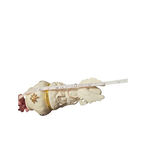 Vintage Porcelain White & Gold Angel Trinket Box - Picture 10 of 10